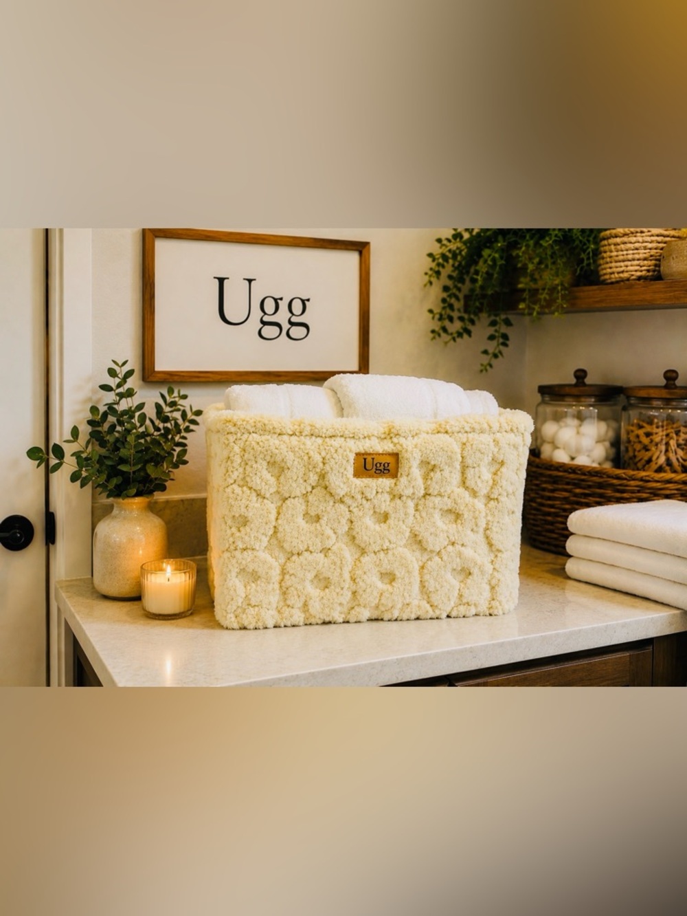 UGG Lime Green Storage Basket